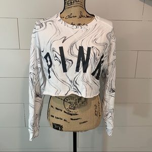 PINK Victoria's Secret Cropped Oversized Sweatshirt XS